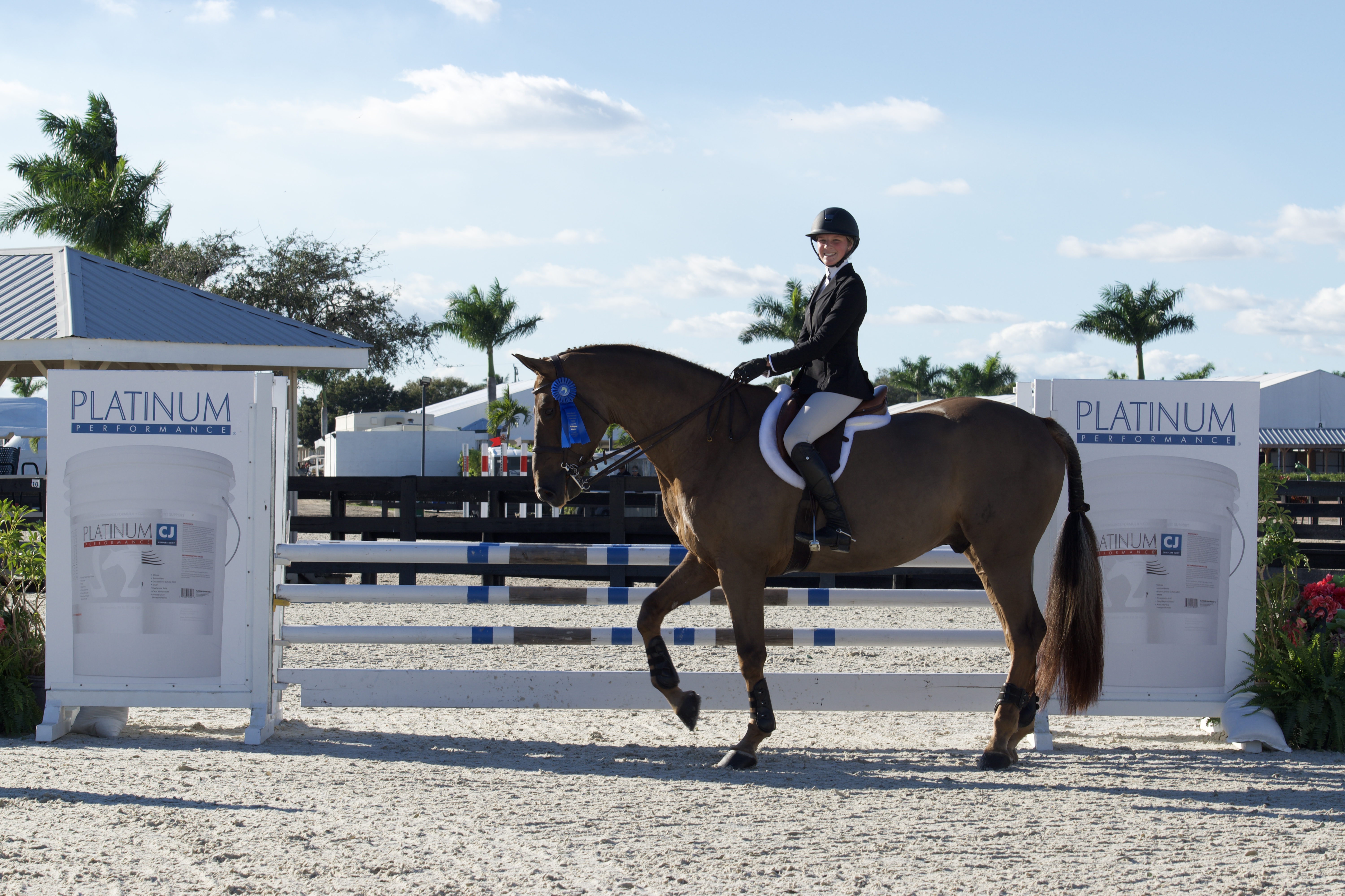 Lillie Parr and High Valley won the Platinum Performance/USEF Show Jumping Talent Search 2*. ©ESP