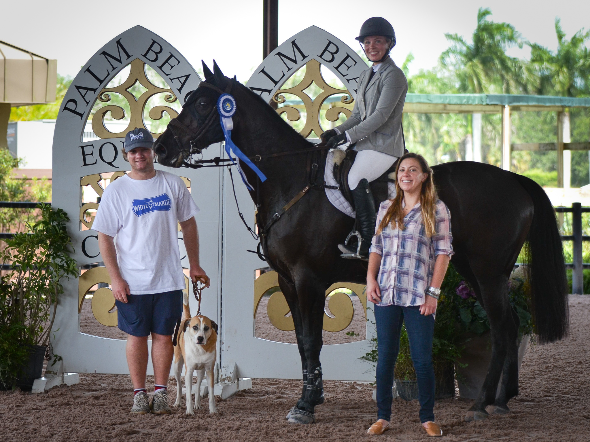 Anneliese Gattoni and Trueholm’s Liva won the $2,500 Medium Amateur/Junior Jumper Classic, presented by Palm Beach Equine Clinic. ©Anne Gittins Photography