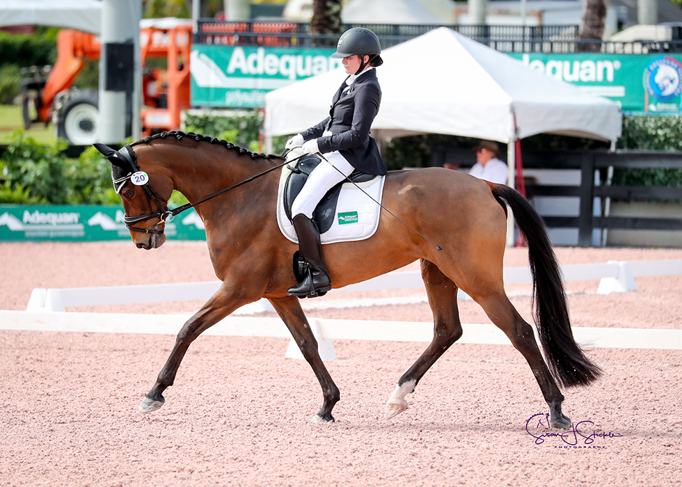 "She’s a queen, but she knows when it’s time to work,” says Beatrice de Lavalette (USA) of her Vivaldi mare, Duna, with whom she won in the para Grade II. ©️Susan Stickle.