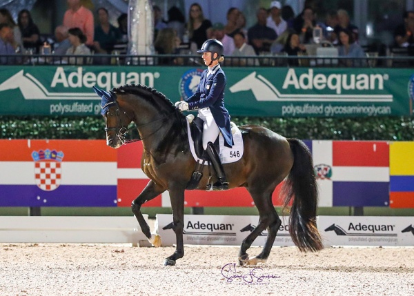 The USA's Sabine Schut-Kery and her long-time partner Sanceo, by San Remo, finish second. ©️Susan Stickle.