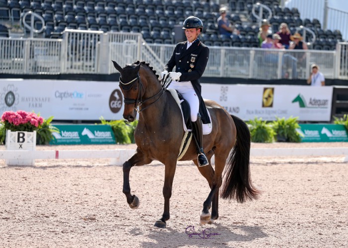 Frederic Wandres & Bluetooth OLD, winning the Havensafe Farm FEI World Cup™ Grand Prix. Photo © SusanJStickle.com