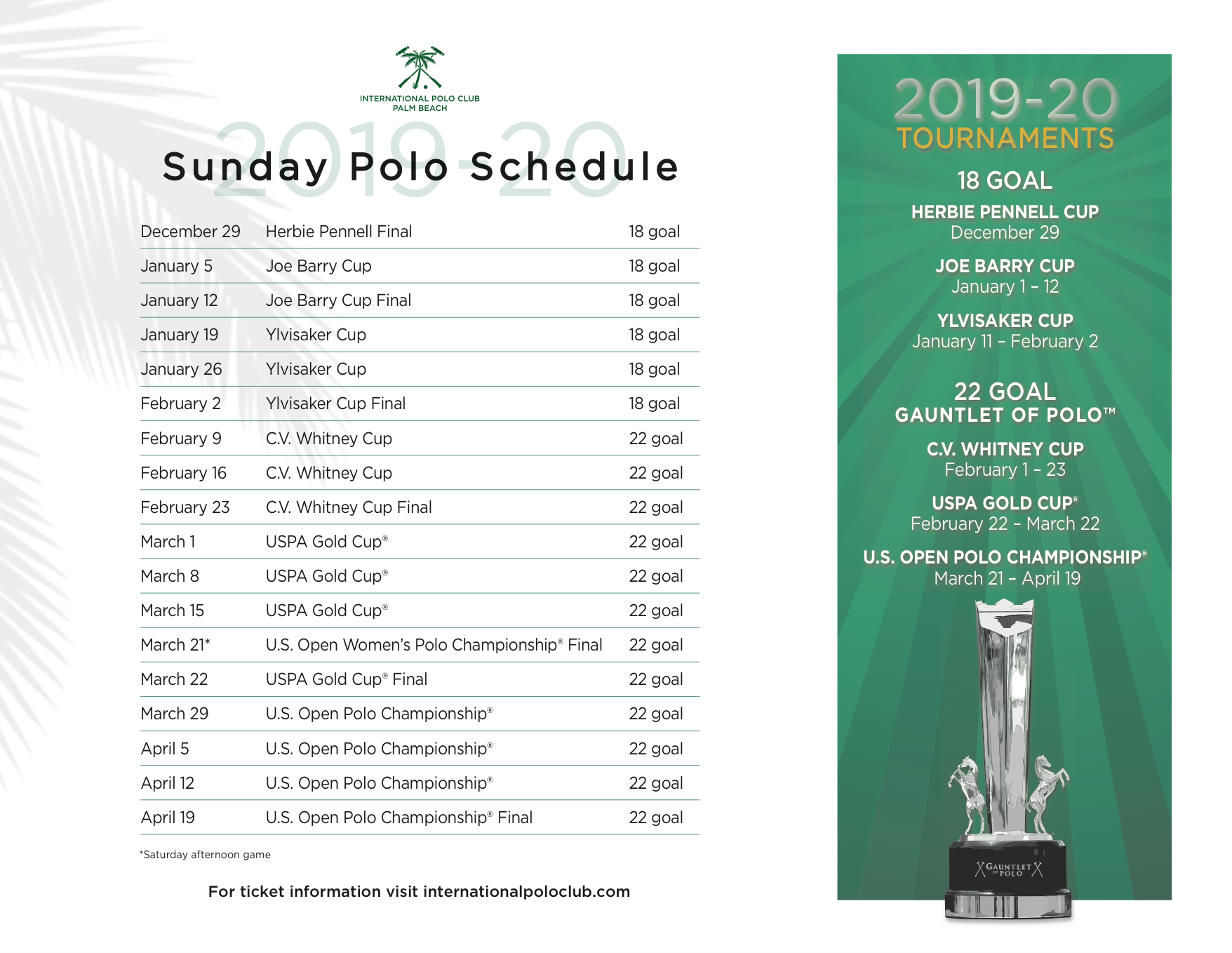 Wellington Polo Schedule 2022 International Polo Club